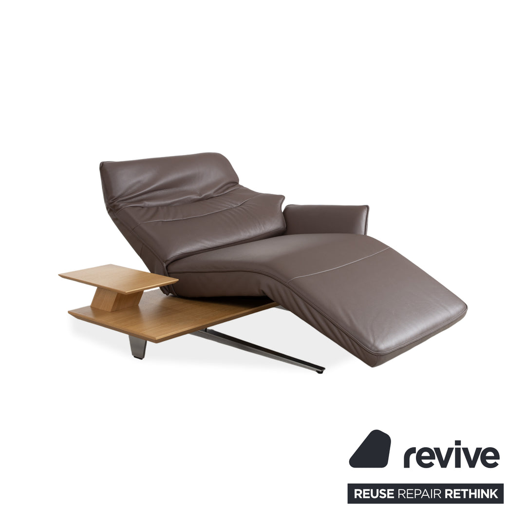 Himolla 4905 Leder Holz Metall Liege Tisch Braun elektrische Funktion