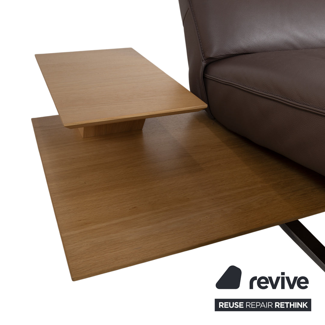 Himolla 4905 Leder Holz Metall Liege Tisch Braun elektrische Funktion