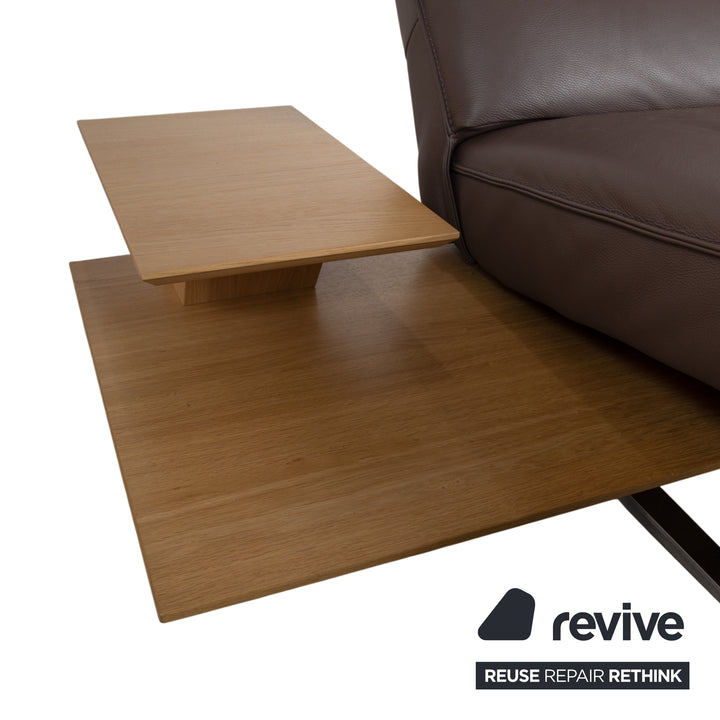 Himolla 4905 Leder Holz Metall Liege Tisch Braun elektrische Funktion