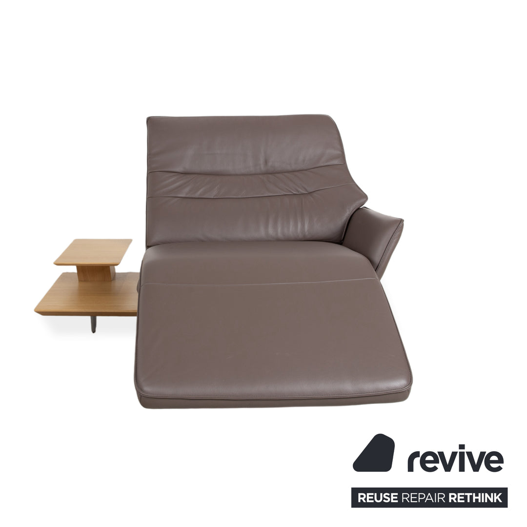 Himolla 4905 Leder Holz Metall Liege Tisch Braun elektrische Funktion