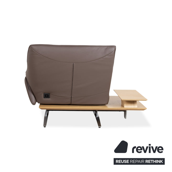 Himolla 4905 Leder Holz Metall Liege Tisch Braun elektrische Funktion