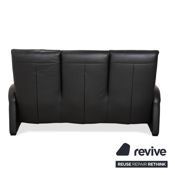 Canapé trois places en cuir Himolla 4978, couleur anthracite/gris foncé.