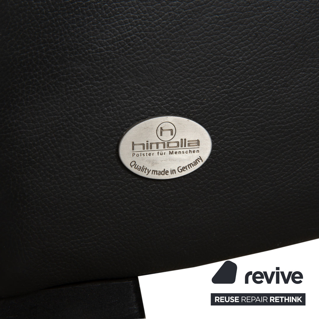 Canapé trois places en cuir Himolla 4978, couleur anthracite/gris foncé.