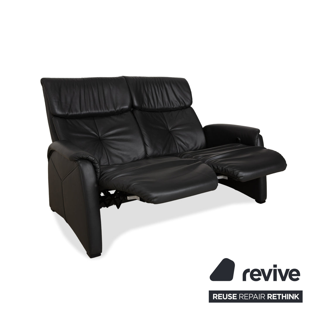 Himolla 4978 Leather Suite Three-Seater &amp; Two-Seater Anthracite Dark Grey Manual Function Sofa Couch