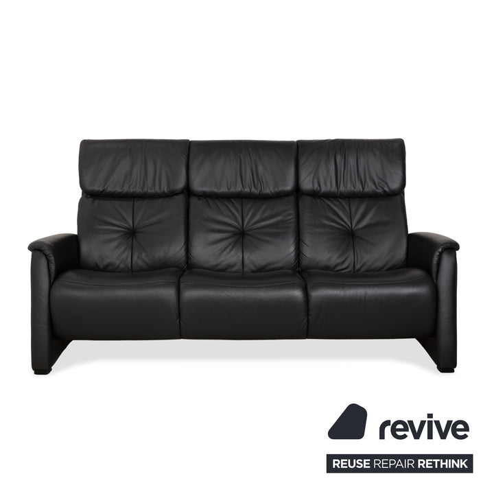 Himolla 4978 Leder Garnitur Dreisitzer & Zweisitzer Anthrazit Dunkelgrau manuelle Funktion Sofa Couch
