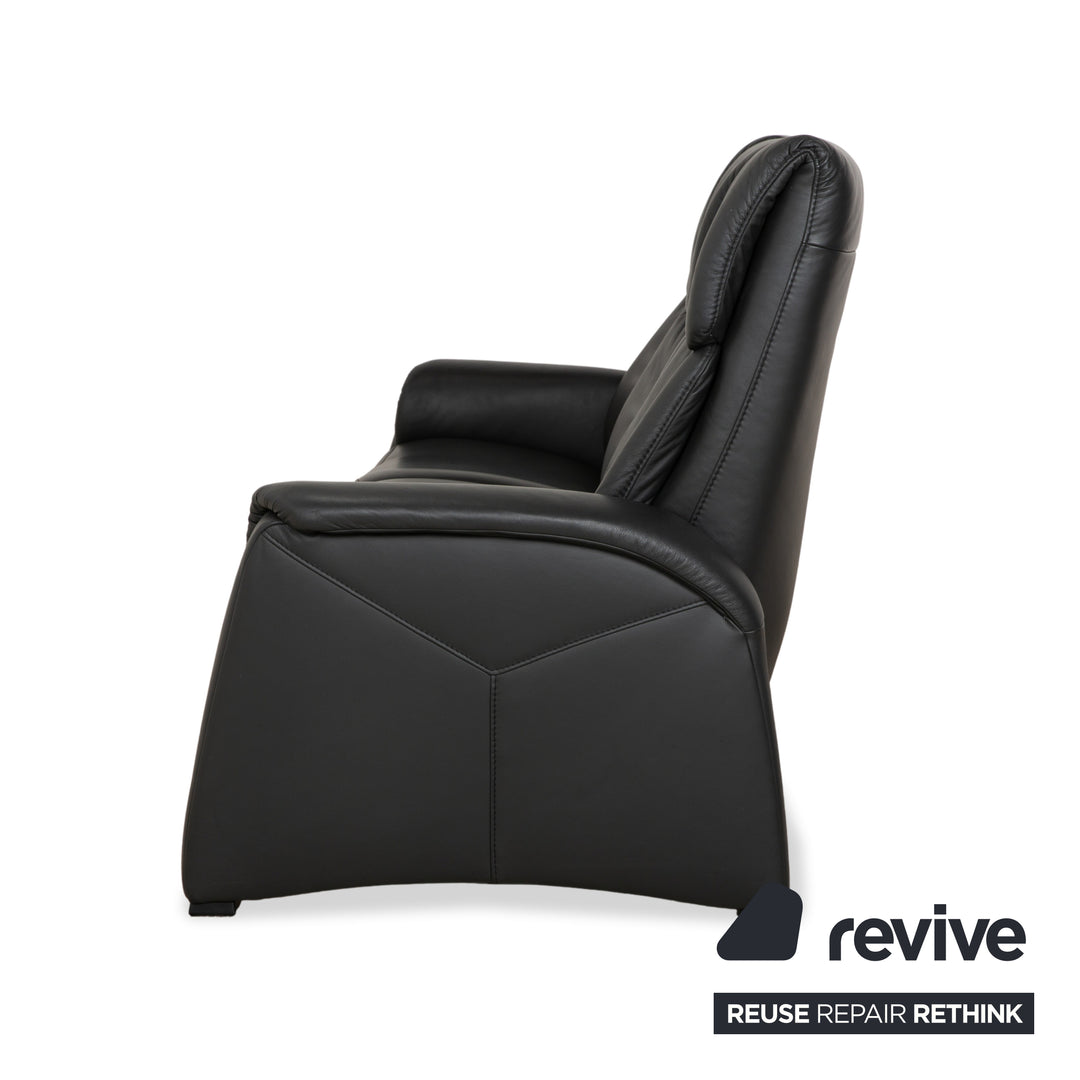 Himolla 4978 Leather Suite Three-Seater &amp; Two-Seater Anthracite Dark Grey Manual Function Sofa Couch