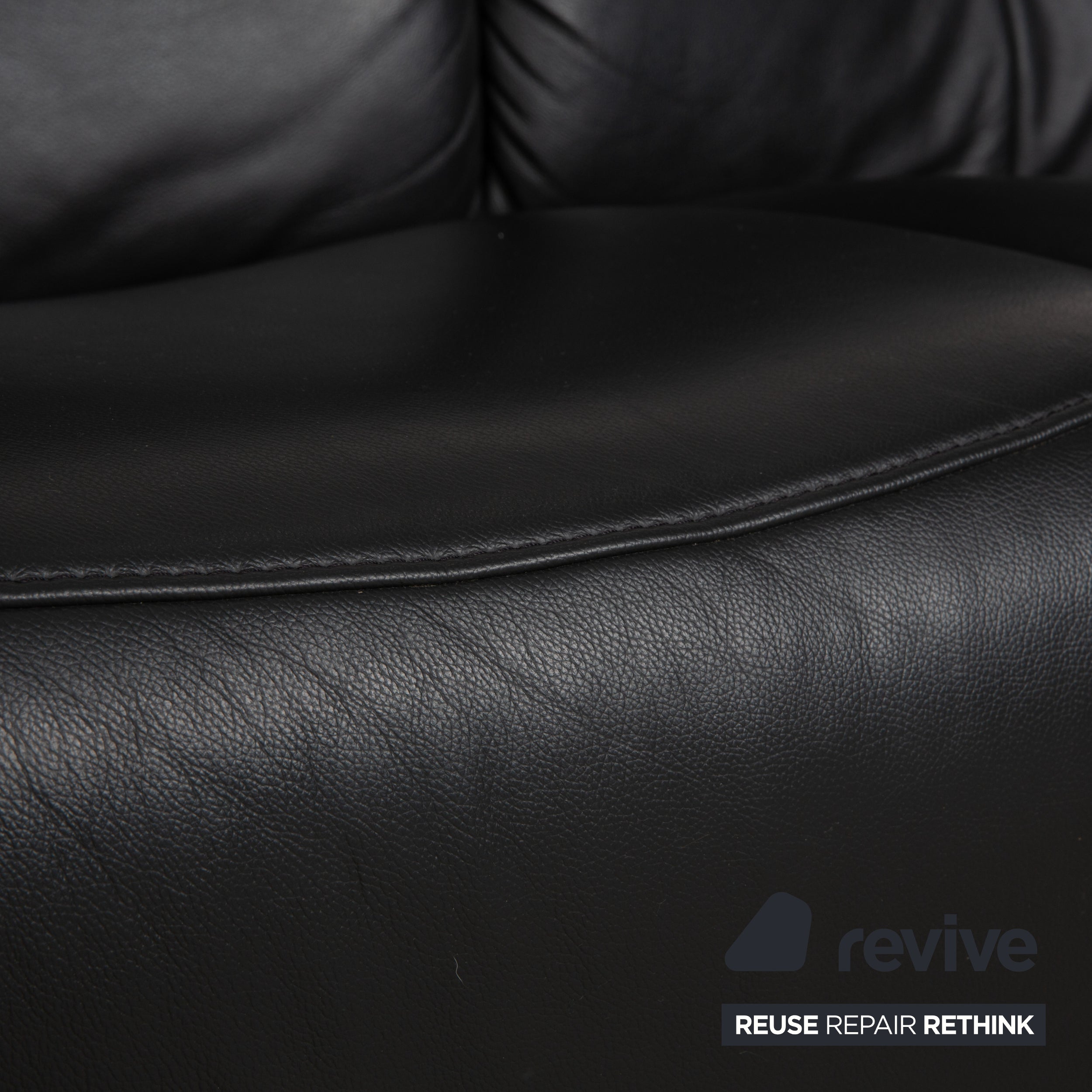 Himolla 4978 Leder Garnitur Dreisitzer & Zweisitzer Anthrazit Dunkelgrau manuelle Funktion Sofa Couch