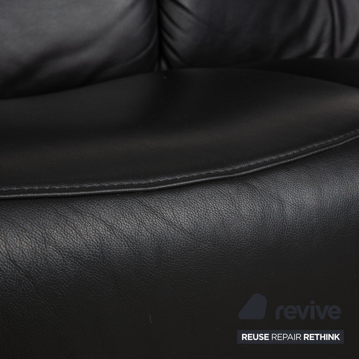 Himolla 4978 Leder Garnitur Dreisitzer & Zweisitzer Anthrazit Dunkelgrau manuelle Funktion Sofa Couch