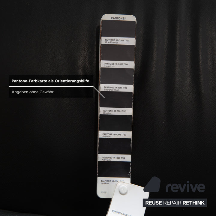 Himolla 4978 Leder Garnitur Dreisitzer & Zweisitzer Anthrazit Dunkelgrau manuelle Funktion Sofa Couch