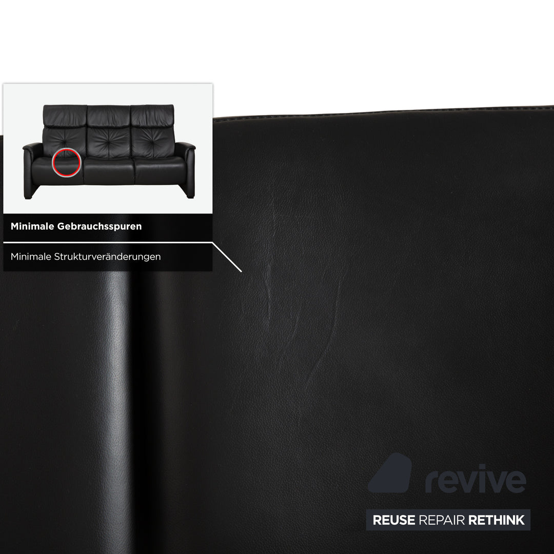 Himolla 4978 Leder Garnitur Dreisitzer & Zweisitzer Anthrazit Dunkelgrau manuelle Funktion Sofa Couch