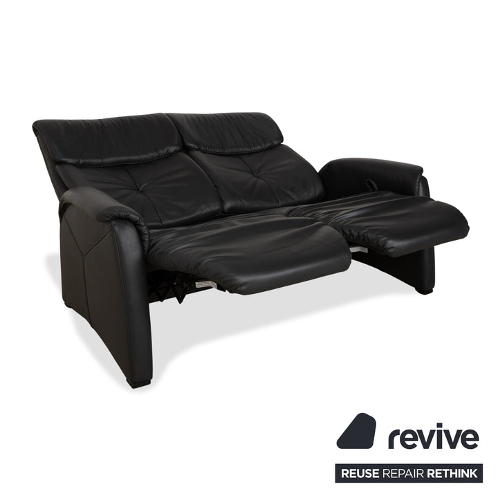 Himolla 4978 Leather Suite Three-Seater &amp; Two-Seater Anthracite Dark Grey Manual Function Sofa Couch