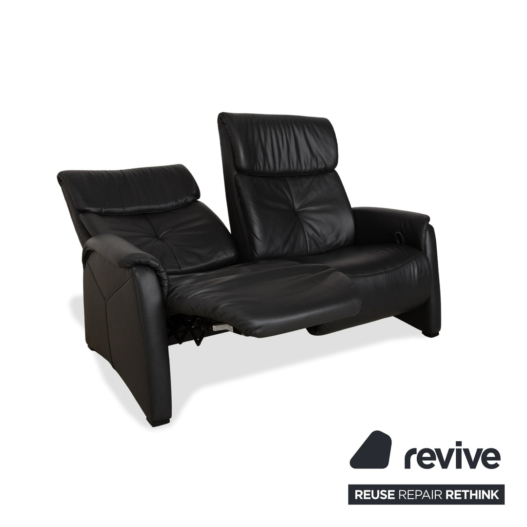 Himolla 4978 Leder Garnitur Dreisitzer & Zweisitzer Anthrazit Dunkelgrau manuelle Funktion Sofa Couch