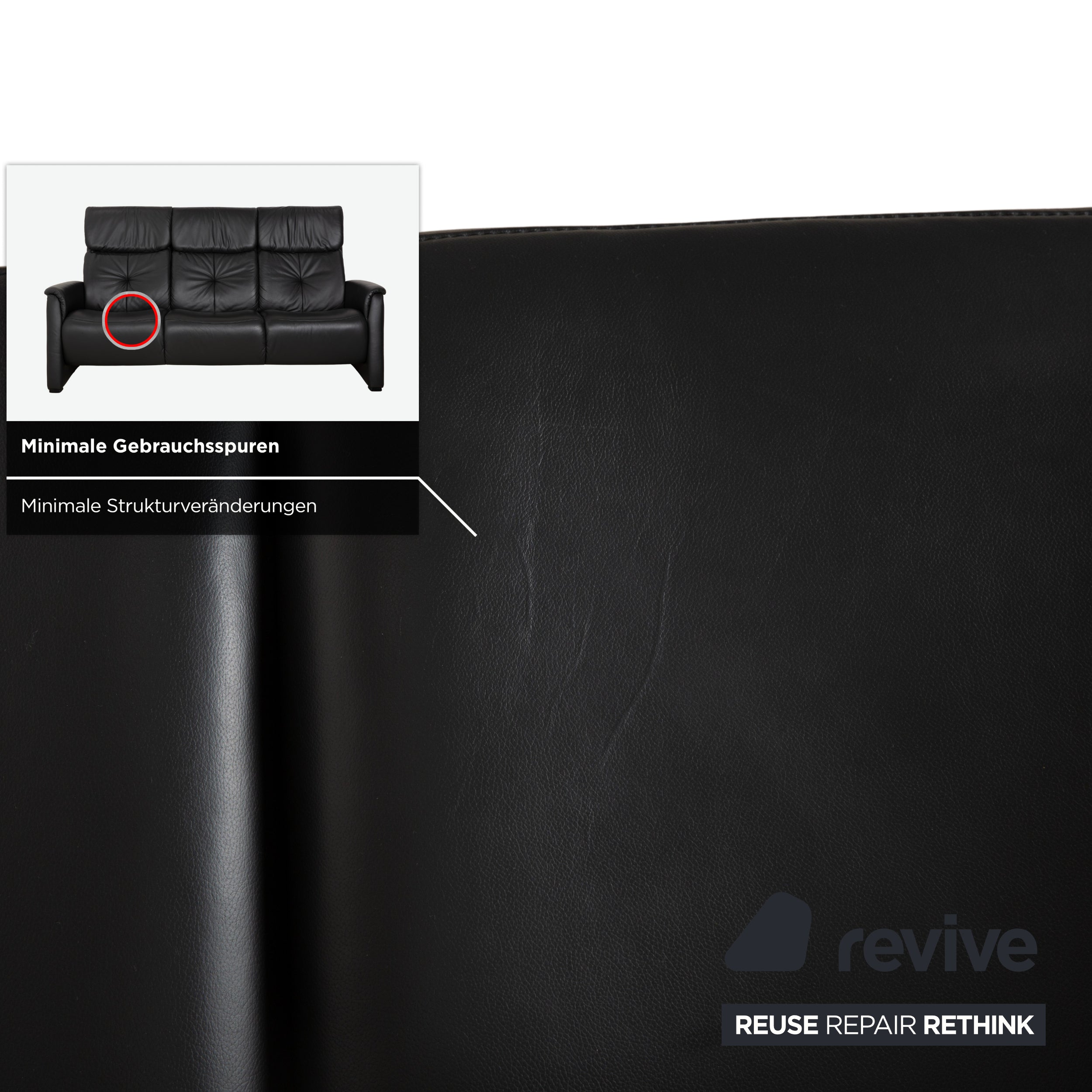 Himolla 4978 Leder Garnitur Dreisitzer & Zweisitzer Anthrazit Dunkelgrau manuelle Funktion Sofa Couch