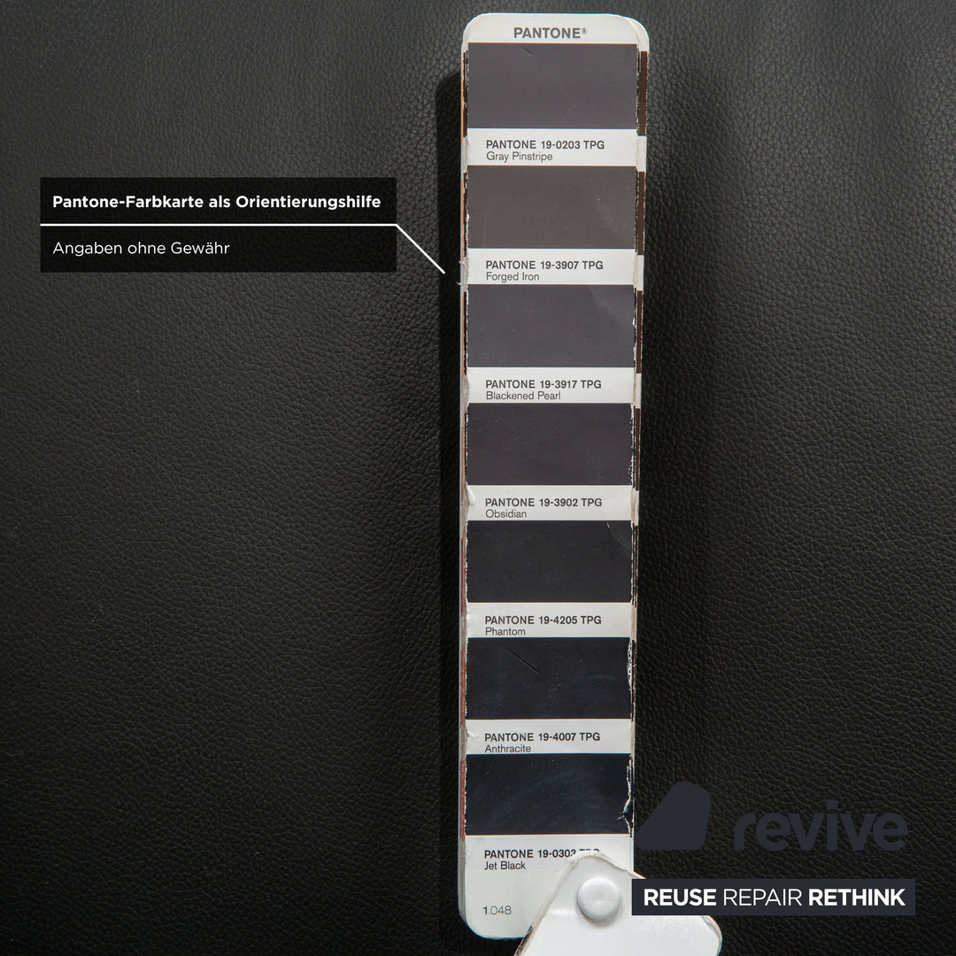 Himolla 4978 Leder Garnitur Dreisitzer & Zweisitzer & Sessel Anthrazit Dunkelgrau manuelle Funktion Sofa Couch