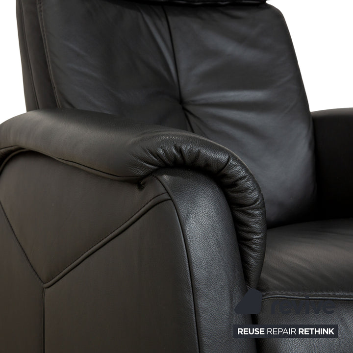 Himolla 4978 Leather Suite Three-Seater &amp; Two-Seater &amp; Armchair Anthracite Dark Grey Manual Function Sofa Couch