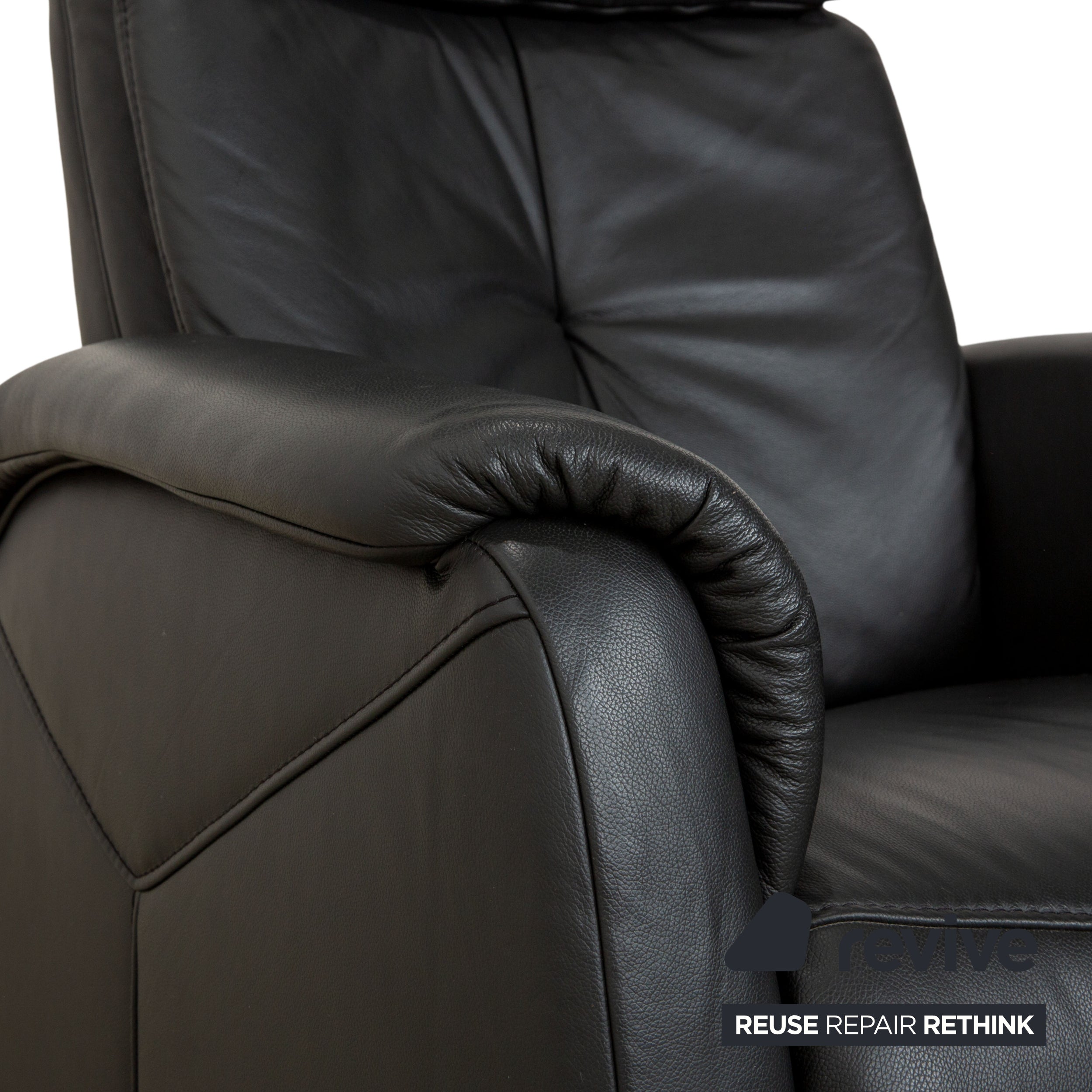 Himolla 4978 Leder Garnitur Dreisitzer & Zweisitzer & Sessel Anthrazit Dunkelgrau manuelle Funktion Sofa Couch