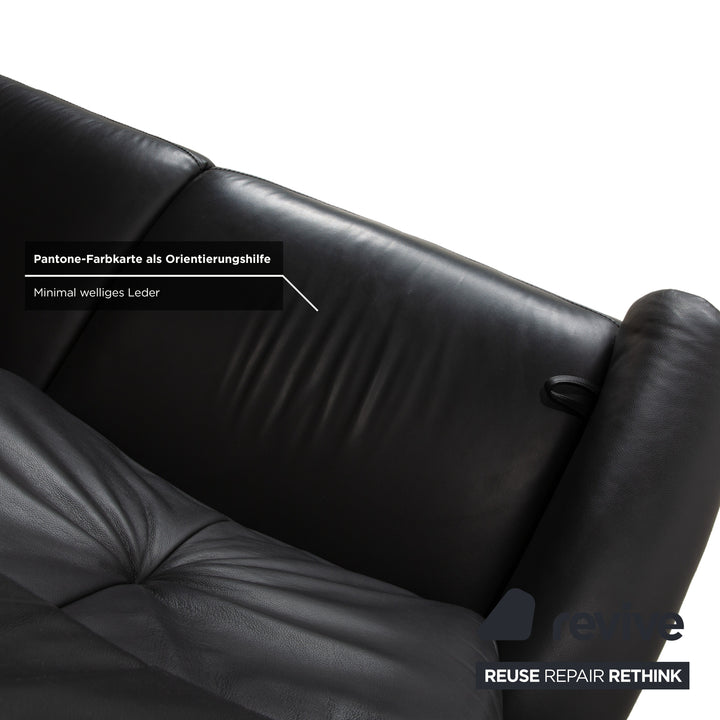 Himolla 4978 Leather Suite Three-Seater &amp; Two-Seater &amp; Armchair Anthracite Dark Grey Manual Function Sofa Couch