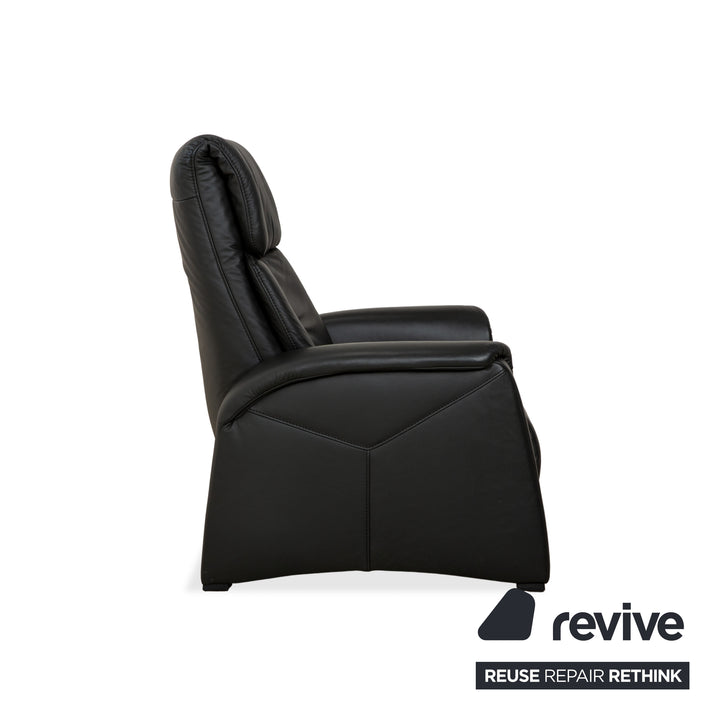 Himolla 4978 Leather Suite Three-Seater &amp; Two-Seater &amp; Armchair Anthracite Dark Grey Manual Function Sofa Couch