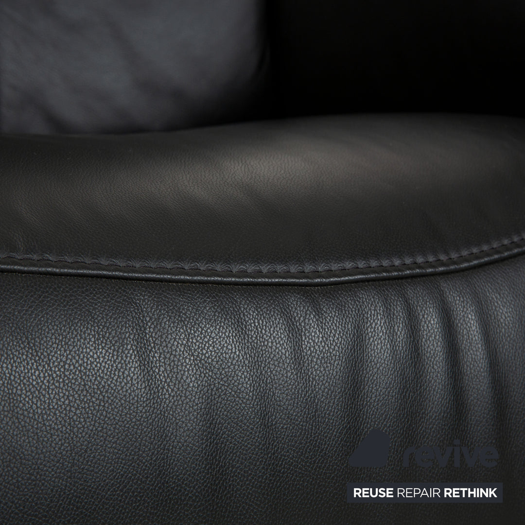 Himolla 4978 Leather Armchair Anthracite Dark Grey Manual Function