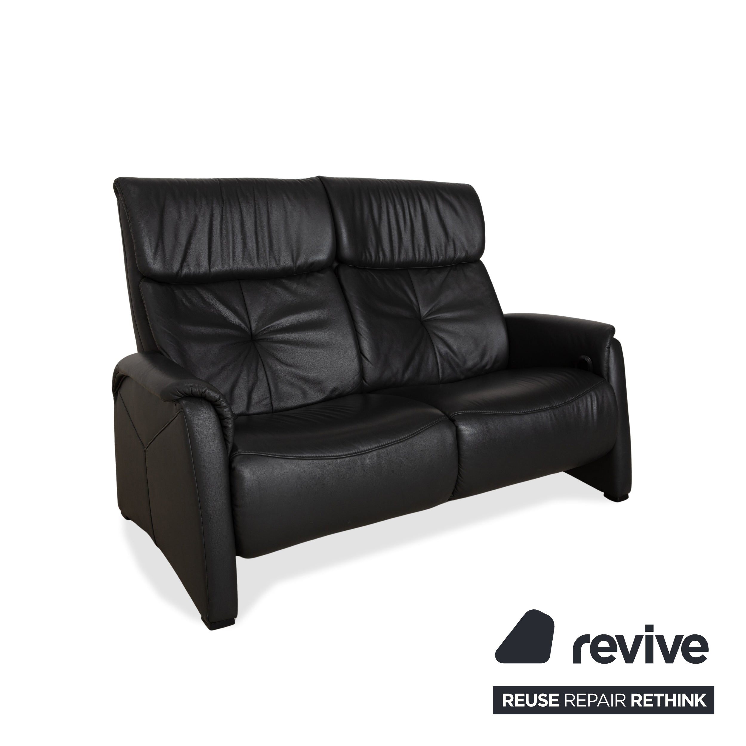 Himolla 4978 Leder Zweisitzer Anthrazit Dunkelgrau manuelle Funktion Sofa Couch