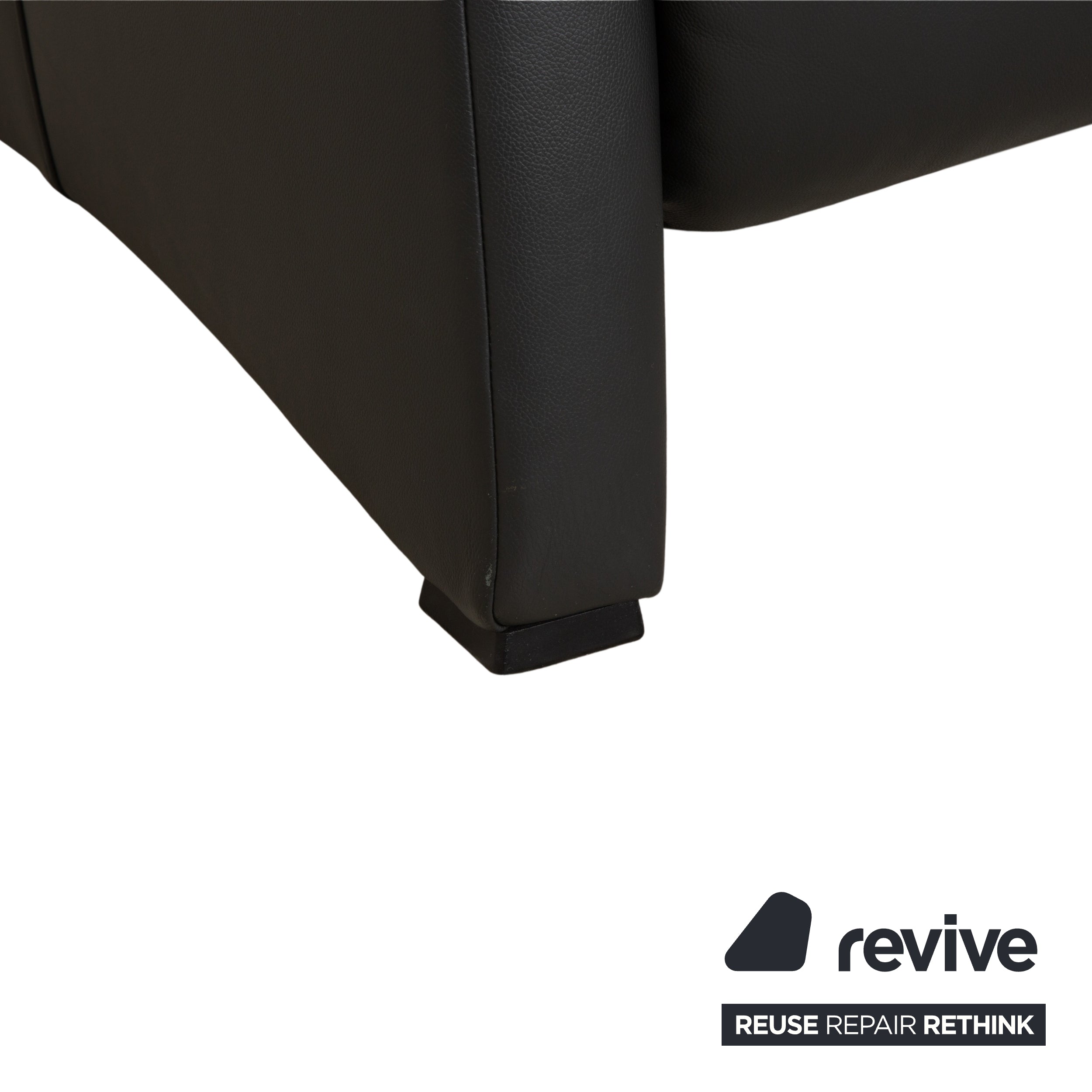 Canapé deux places Himolla 4978 en cuir anthracite/gris foncé, à réglage manuel