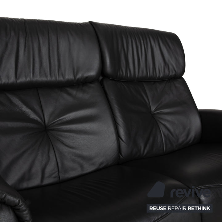 Himolla 4978 Leder Zweisitzer Anthrazit Dunkelgrau manuelle Funktion Sofa Couch