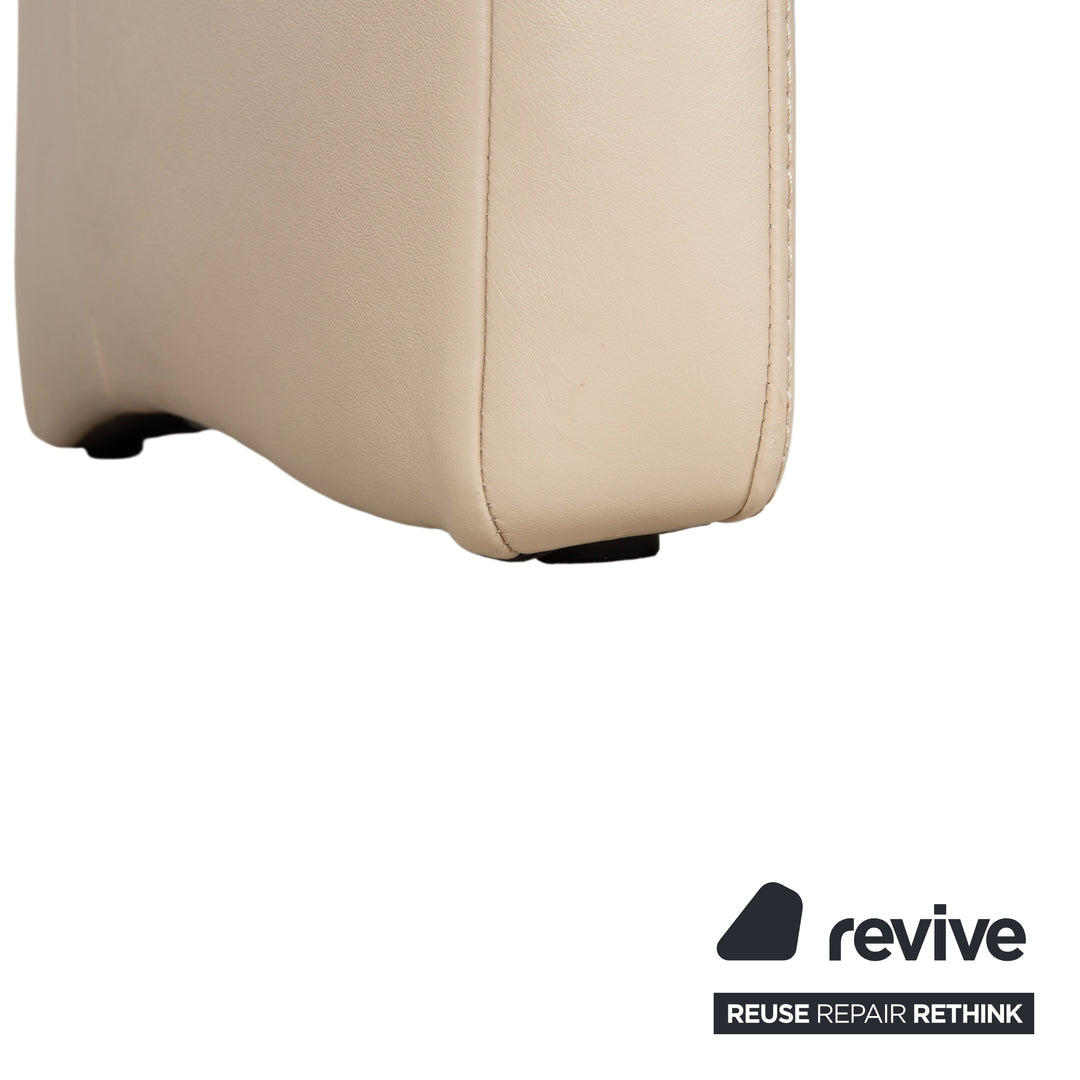 Himolla 6001 Garnitur Leder Dreisitzer Sessel Beige Creme Sofa Couch manuelle Funktion