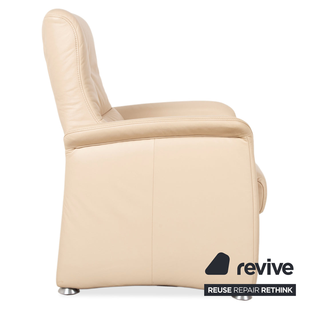 Himolla 6001 Leder Sessel Creme Beige Sand manuelle Funktion