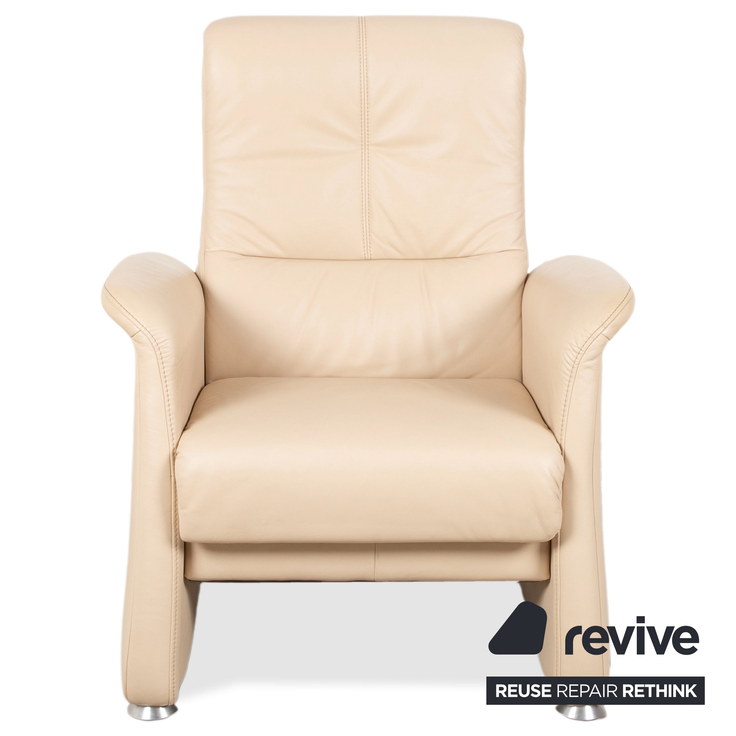 Himolla 6001 Leather Armchair Cream Beige Sand Manual Function