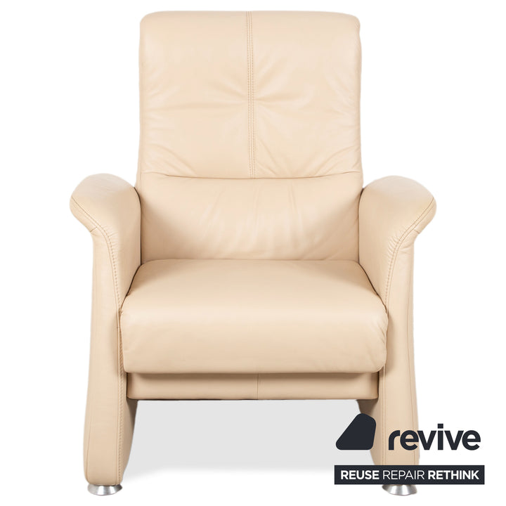 Himolla 6001 Leder Sessel Creme Beige Sand manuelle Funktion