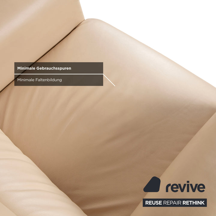 Himolla 6001 Leder Sessel Creme Beige Sand manuelle Funktion