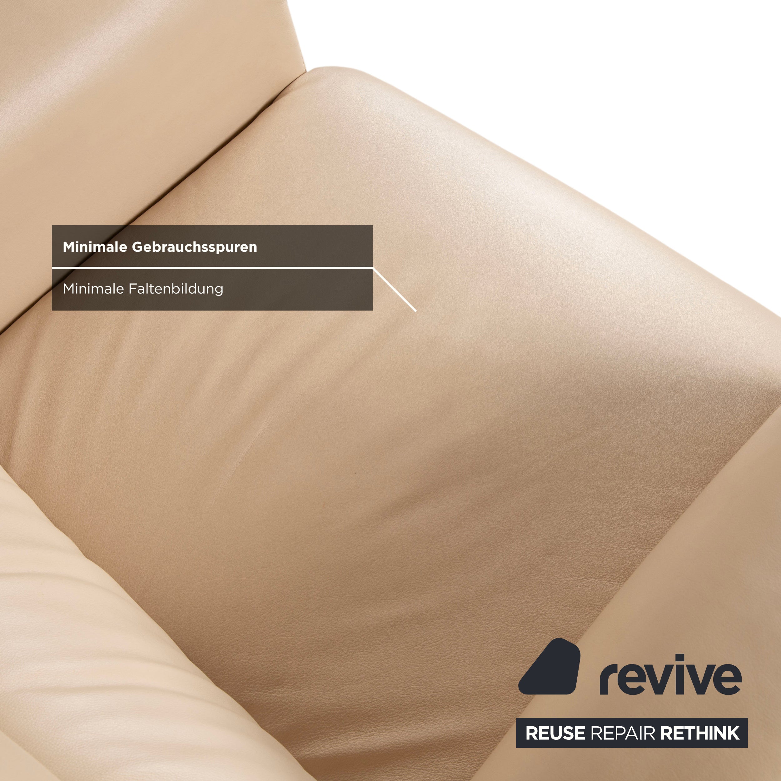 Himolla 6001 Leder Sessel Creme Beige Sand manuelle Funktion