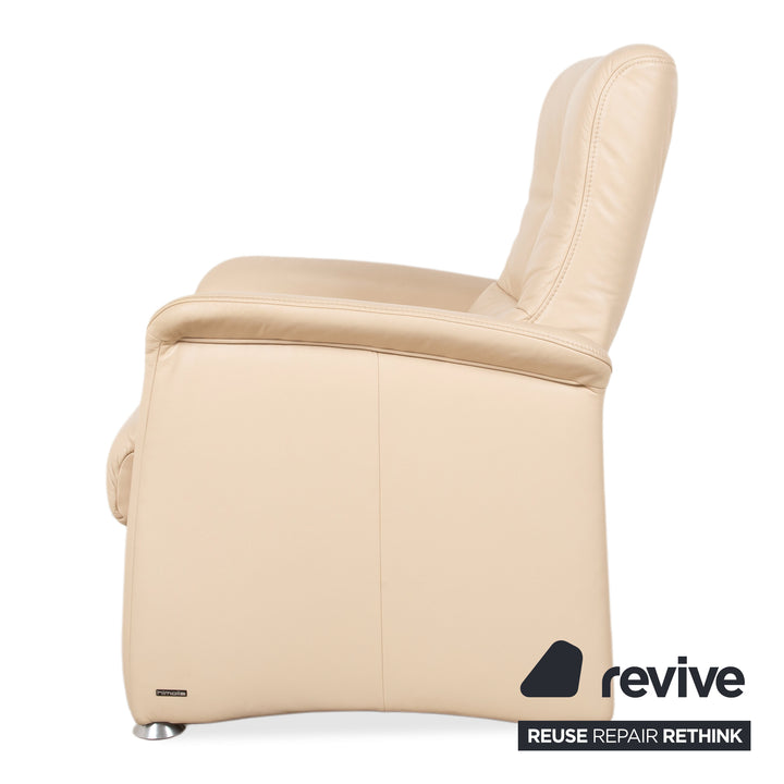 Himolla 6001 Leder Sessel Creme Beige Sand manuelle Funktion