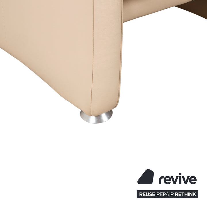 Himolla 6001 Leder Sessel Creme Beige Sand manuelle Funktion