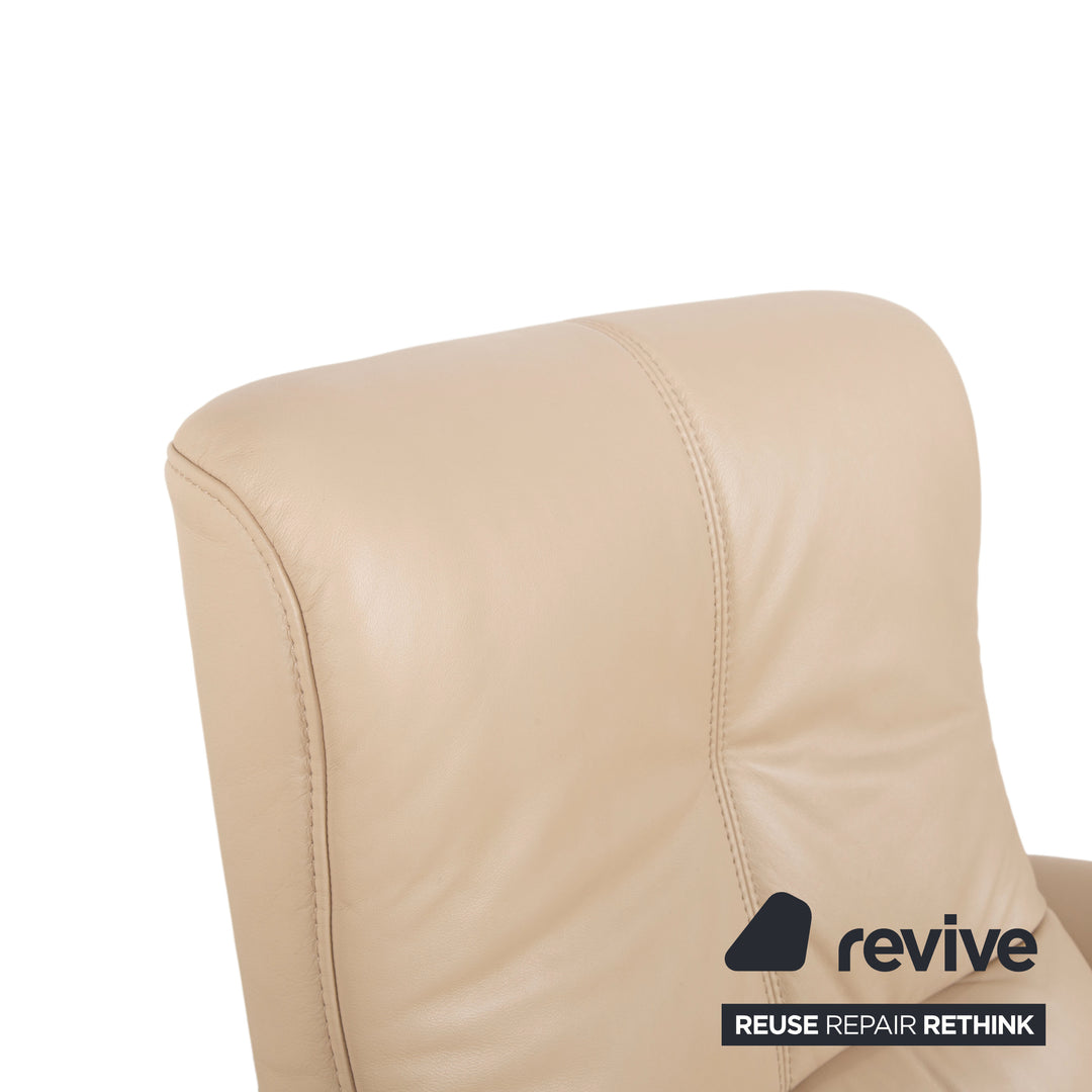Himolla 6001 Leder Sessel Creme Beige Sand manuelle Funktion