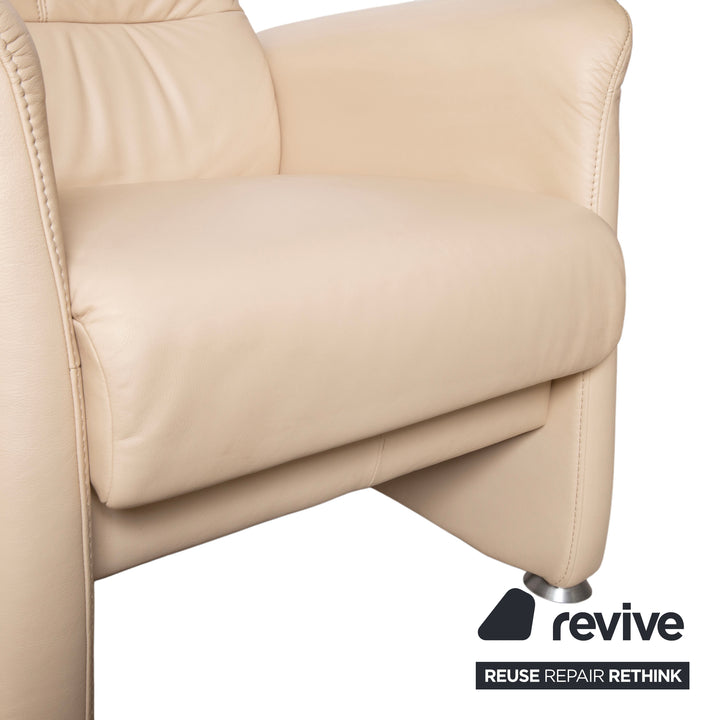 Himolla 6001 Leder Sessel Creme Beige Sand manuelle Funktion