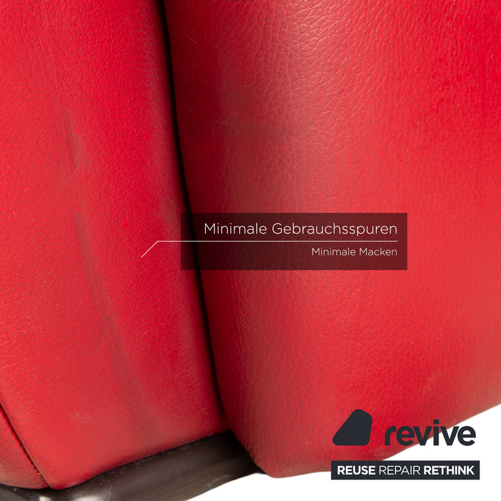 Himolla 8343 Leather Corner Sofa Red Sofa Couch