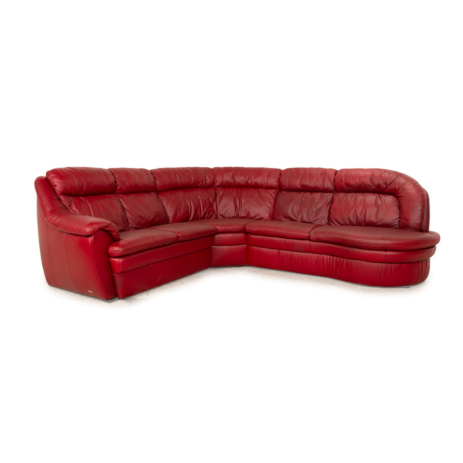 Himolla 8343 Leather Corner Sofa Red Sofa Couch