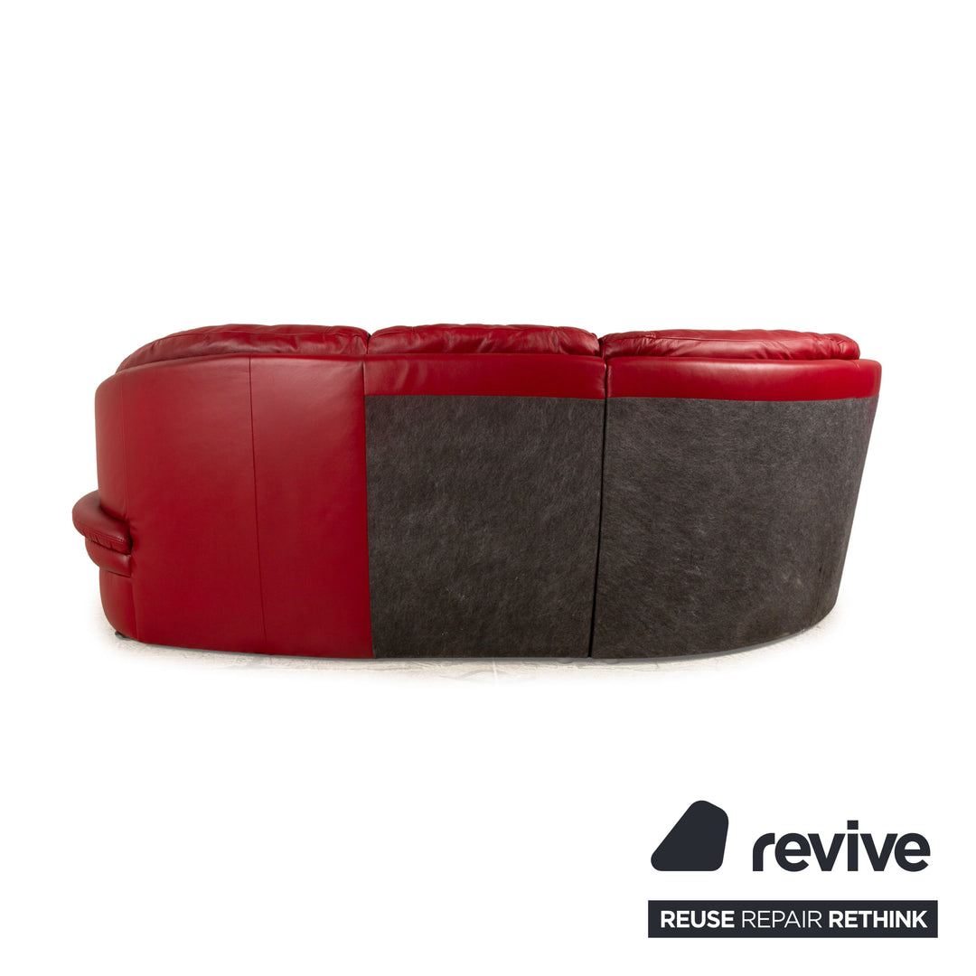 Himolla 8343 Leather Corner Sofa Red Sofa Couch