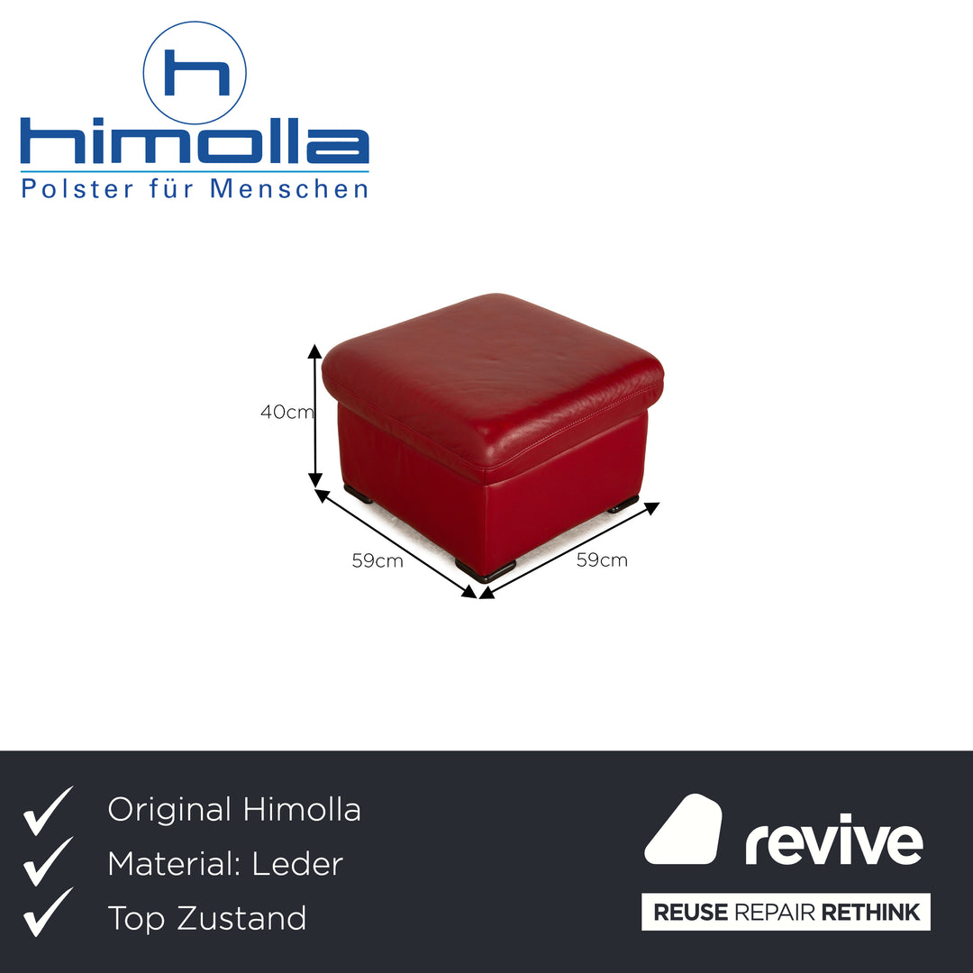 Himolla 8343 Leather Stool Wine Red
