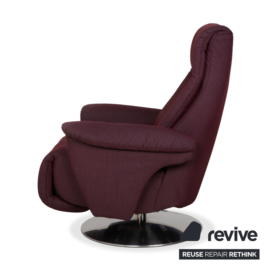 Himolla Alan Sessel Stoff Palermo Aubergine Rot manuelle Relaxfunktion