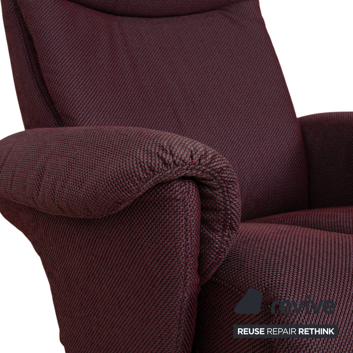 Himolla Alan Sessel Stoff Palermo Aubergine Rot manuelle Relaxfunktion