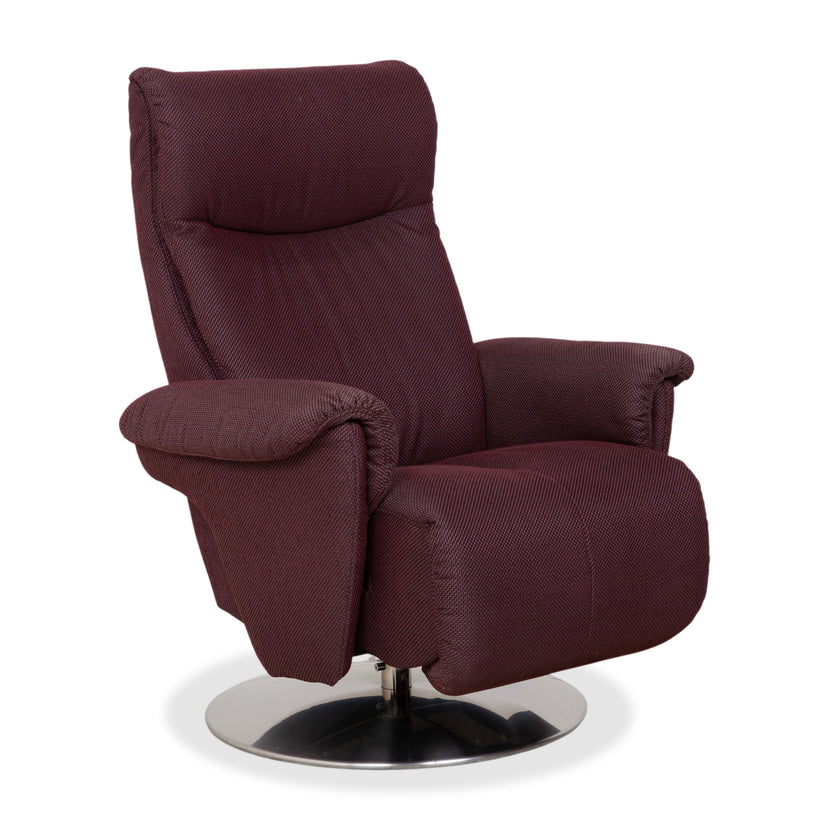 Himolla Alan Sessel Stoff Palermo Aubergine Rot manuelle Relaxfunktion