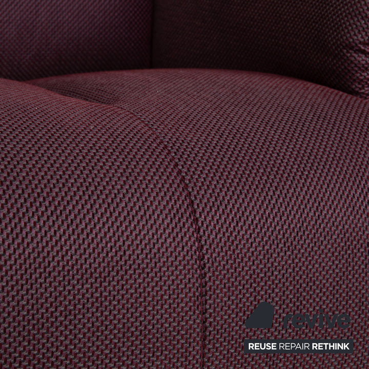 Himolla Alan fauteuil tissu Palerme Aubergine Rouge fonction relaxation manuelle