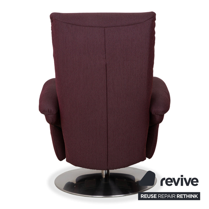 Himolla Alan Sessel Stoff Palermo Aubergine Rot manuelle Relaxfunktion