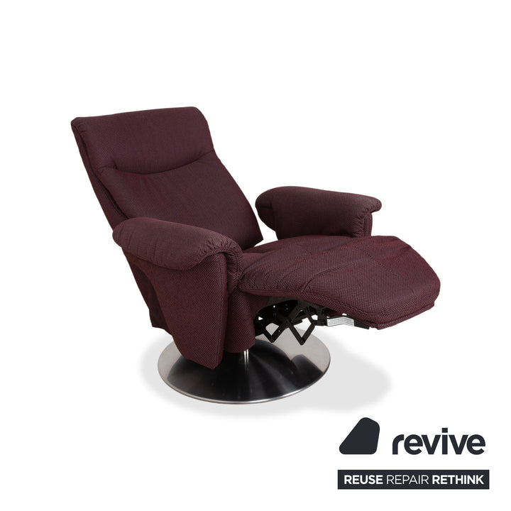 Himolla Alan Sessel Stoff Palermo Aubergine Rot manuelle Relaxfunktion