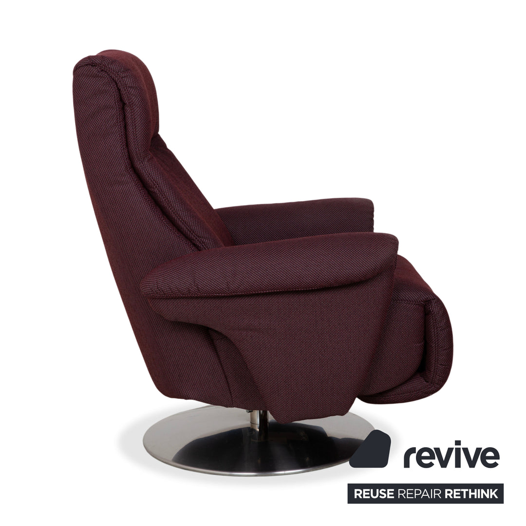 Himolla Alan Sessel Stoff Palermo Aubergine Rot manuelle Relaxfunktion
