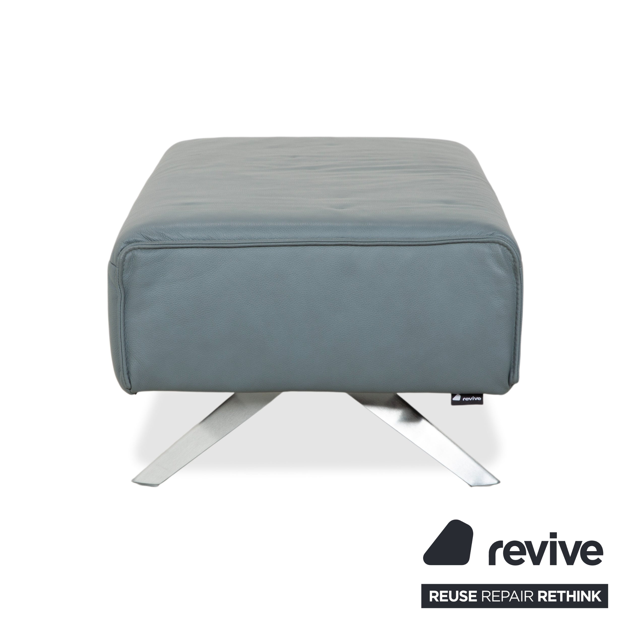 Himolla Biella Leather Stool Blue Grey