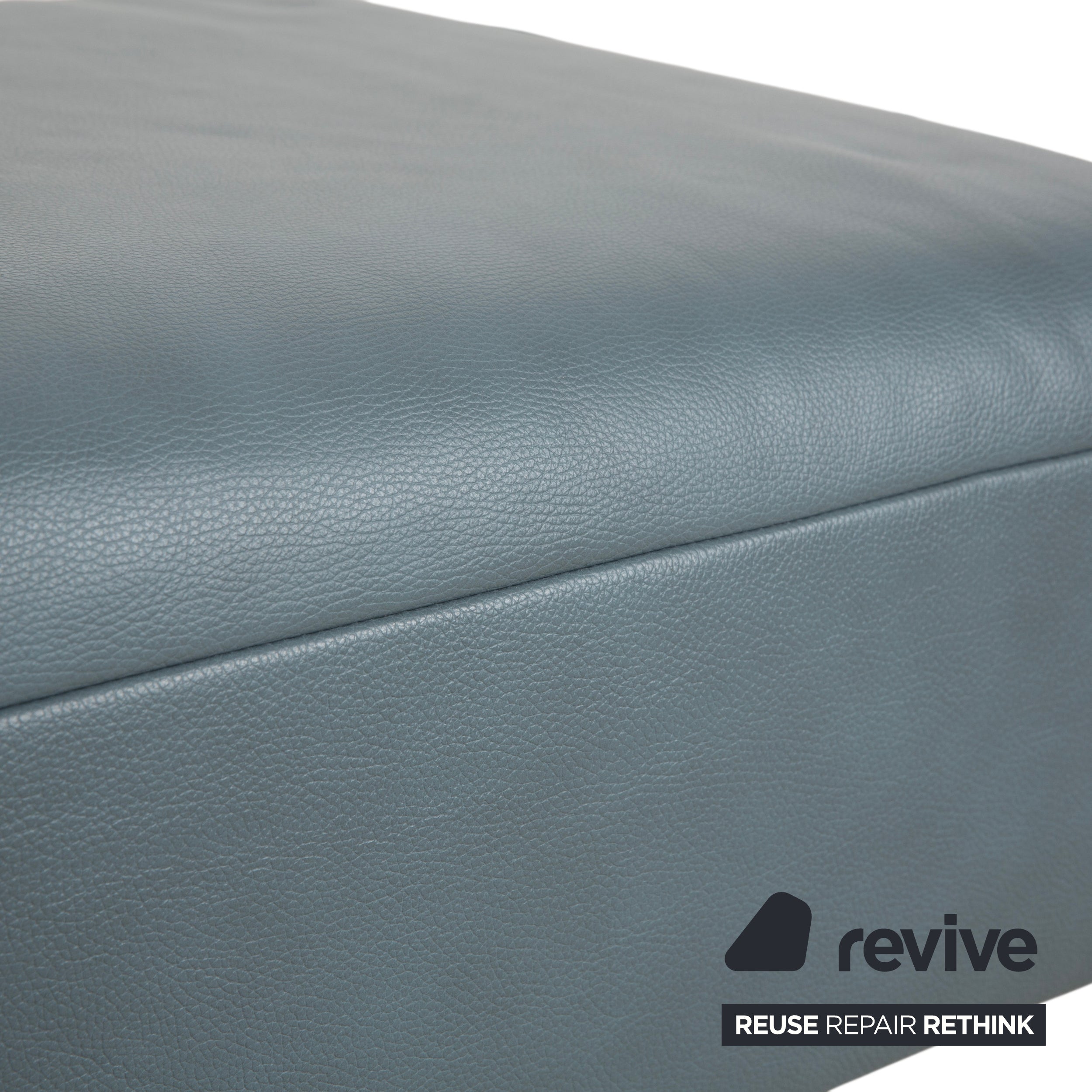 Himolla Biella Leather Stool Blue Grey Petrol