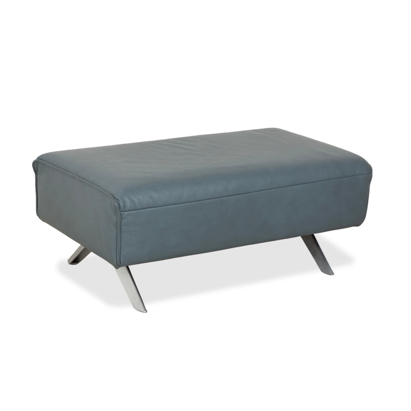Himolla Biella Leather Stool Blue Grey